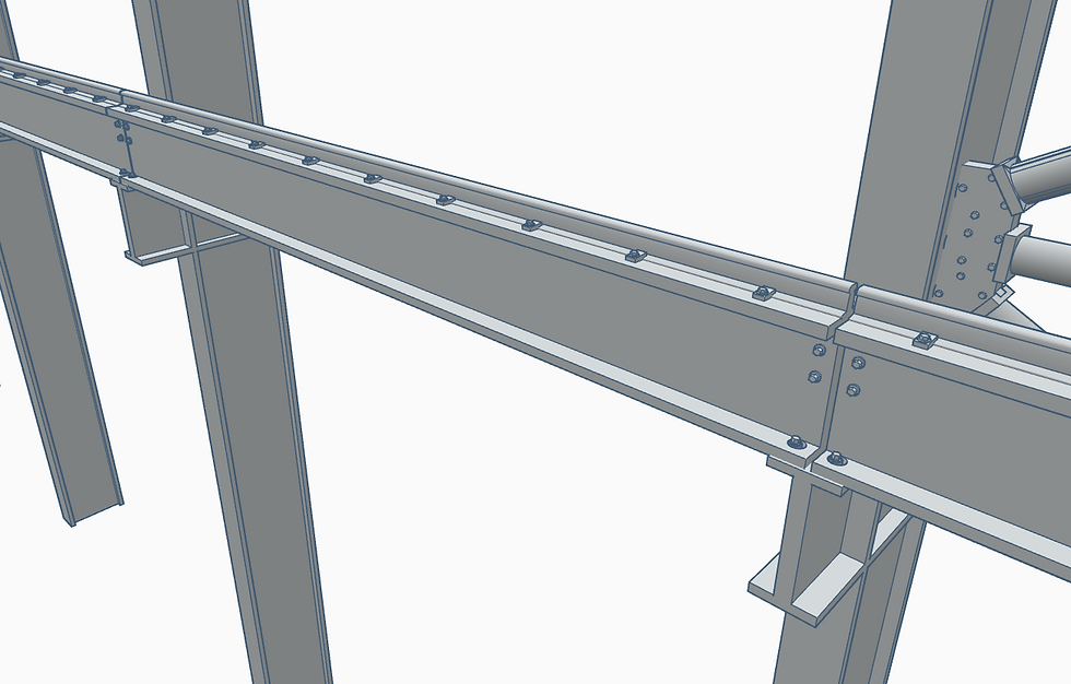Thumbnail: 30t Street Crane Frame - ASSEMBLED SECTION - Light Grey - 324mm