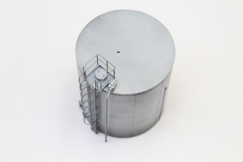 Thumbnail: Riveted Tank 70mm diameter - LIGHT GREY 1:76 OO Gauge Model Railway