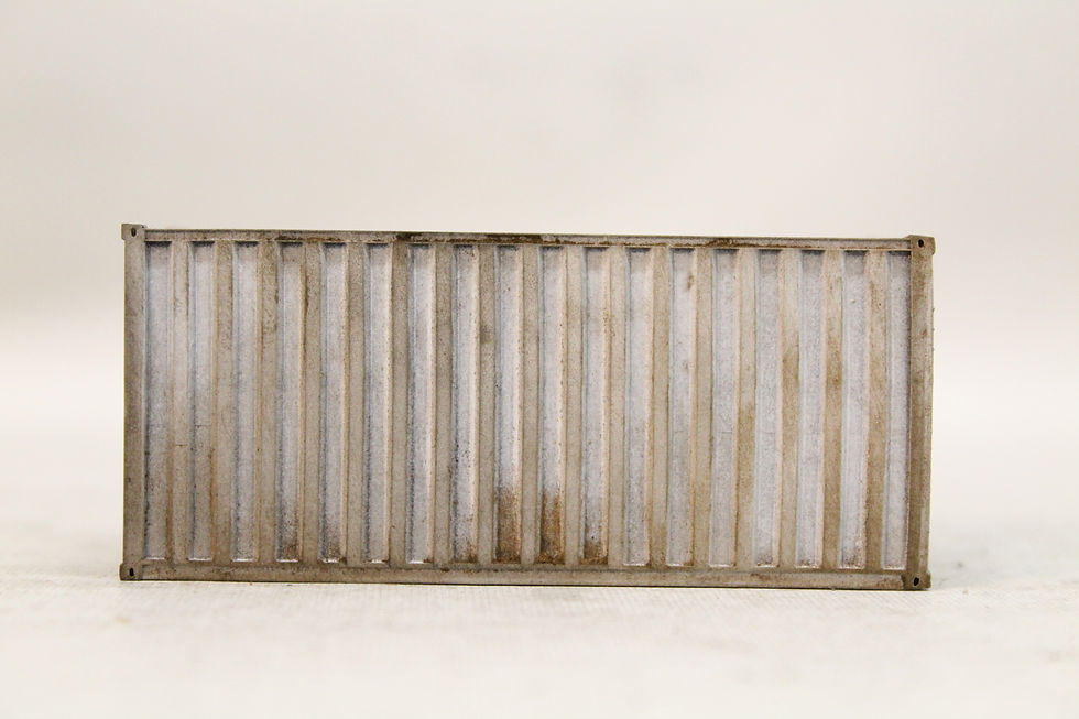 Thumbnail: 20ft Container Weathered Model - Pack of 2 - LIGHT GREY - 1:76 OO Gauge