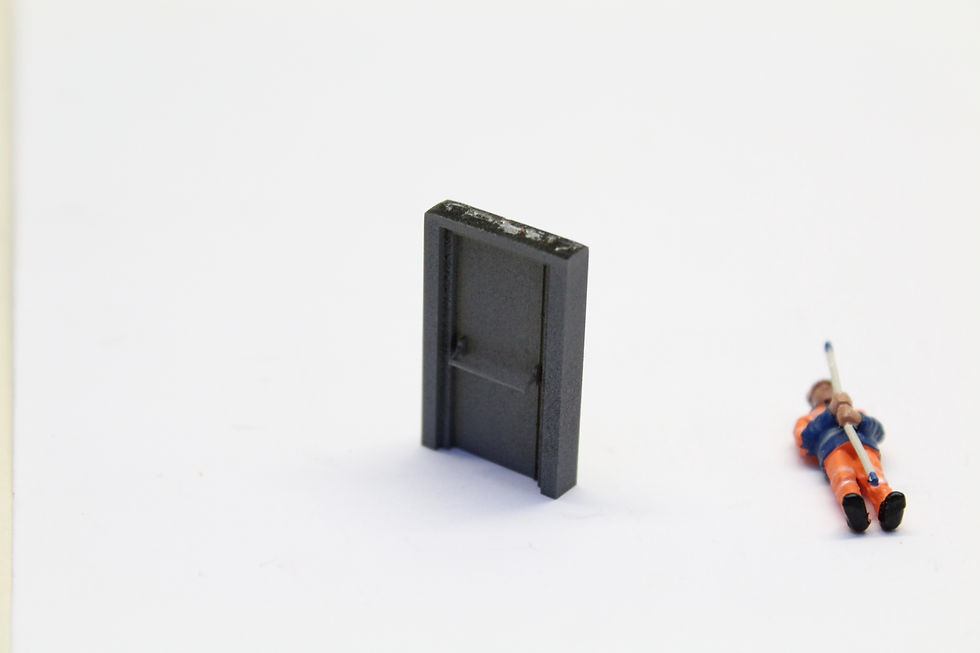 Thumbnail: Framed Fire Door - UNPAINTED - Pack of 5 - 1:76 OO Gauge Model Railway