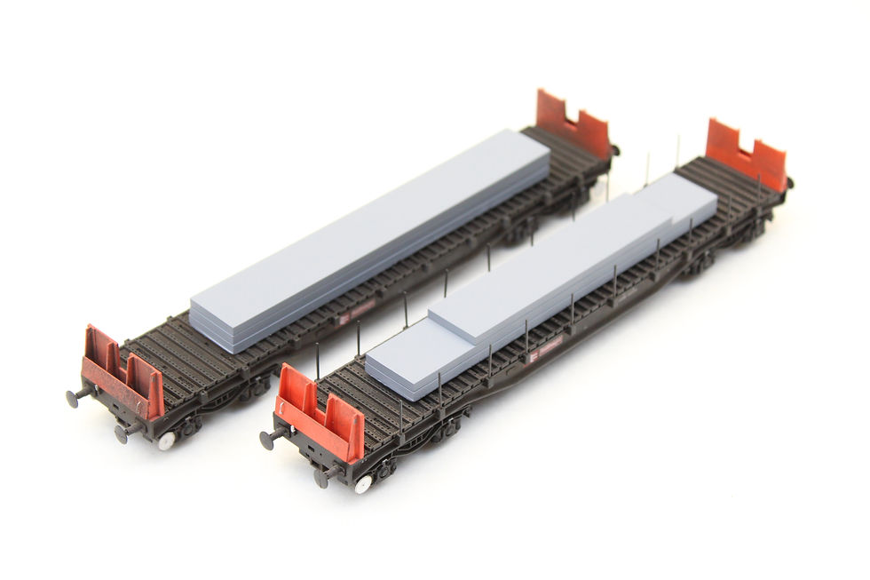 Thumbnail: Steel Slabs Resin Models - UNPAINTED - 138mm by 16mm - Pack of 2 - 1:76 OO Gauge