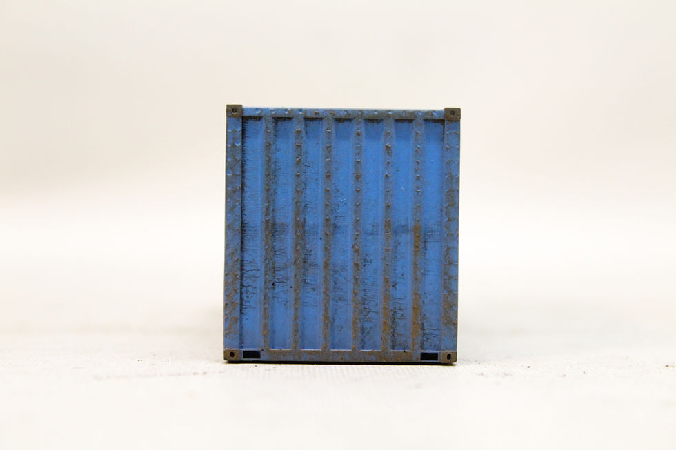 Thumbnail: 20ft Container Weathered Model - Pack of 2 - LIGHT BLUE - 1:76 OO Gauge