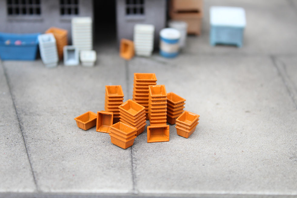 Thumbnail: Small Fish Crates - Stacks and Singles - ORANGE - Pack of 10