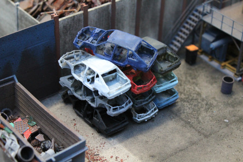 BULKSCENE - SCRAP CAR EXHAUST MODELS OO 1/76 - BLACK - PACK OF 10
