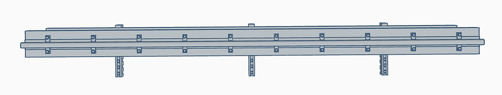 Thumbnail: Crane Girder Power Rail - 80mm - UNPAINTED - Pack of 1
