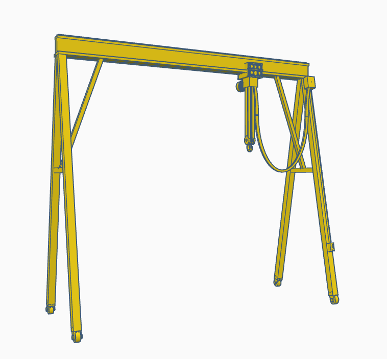 Thumbnail: 1t Gantry Crane Engine Shed Hoist - UNPAINTED - 1:76 OO Gauge Model Railway
