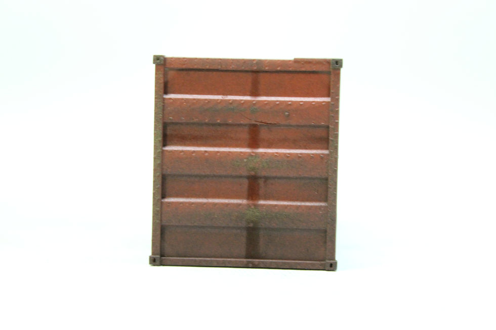 Thumbnail: Waste Container Skip - RED WEATHERED - OO 1/76 - Pack of 1