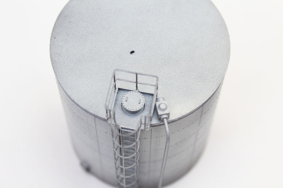 Thumbnail: Riveted Tank 70mm diameter - LIGHT GREY 1:76 OO Gauge Model Railway