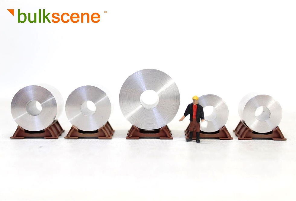 Thumbnail: Dapol Telescopic Steel Wagon Plain Metal Coil Loads (x5)