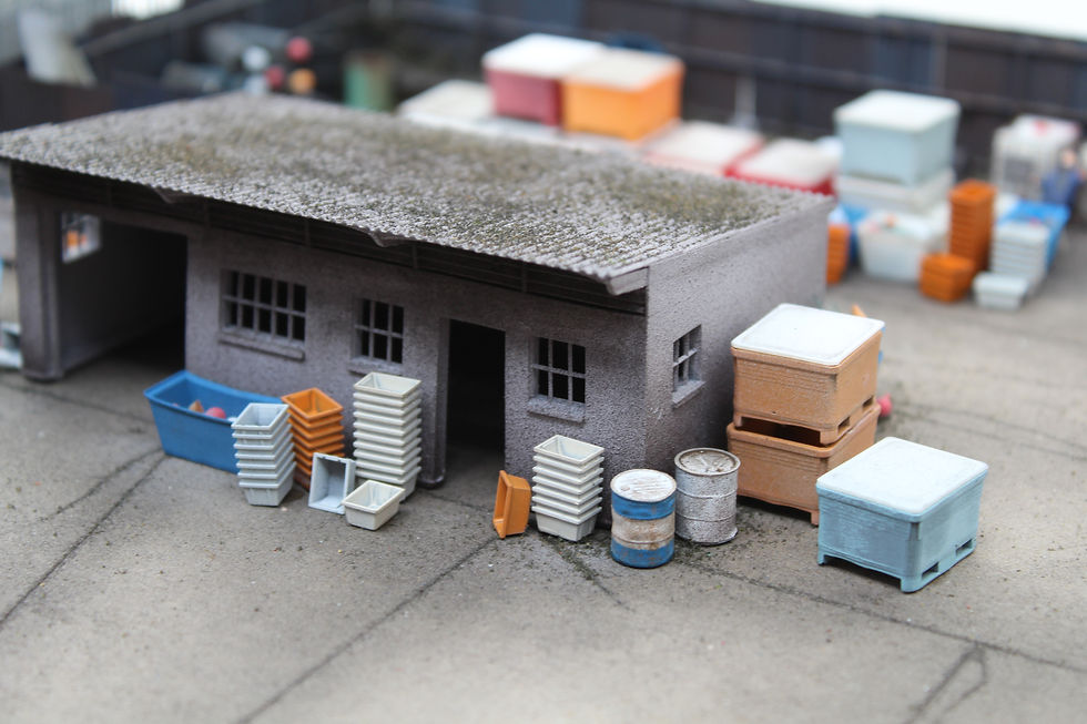 Thumbnail: Small Fish Crates - Stacks and Singles - LIGHT GREY - Pack of 10