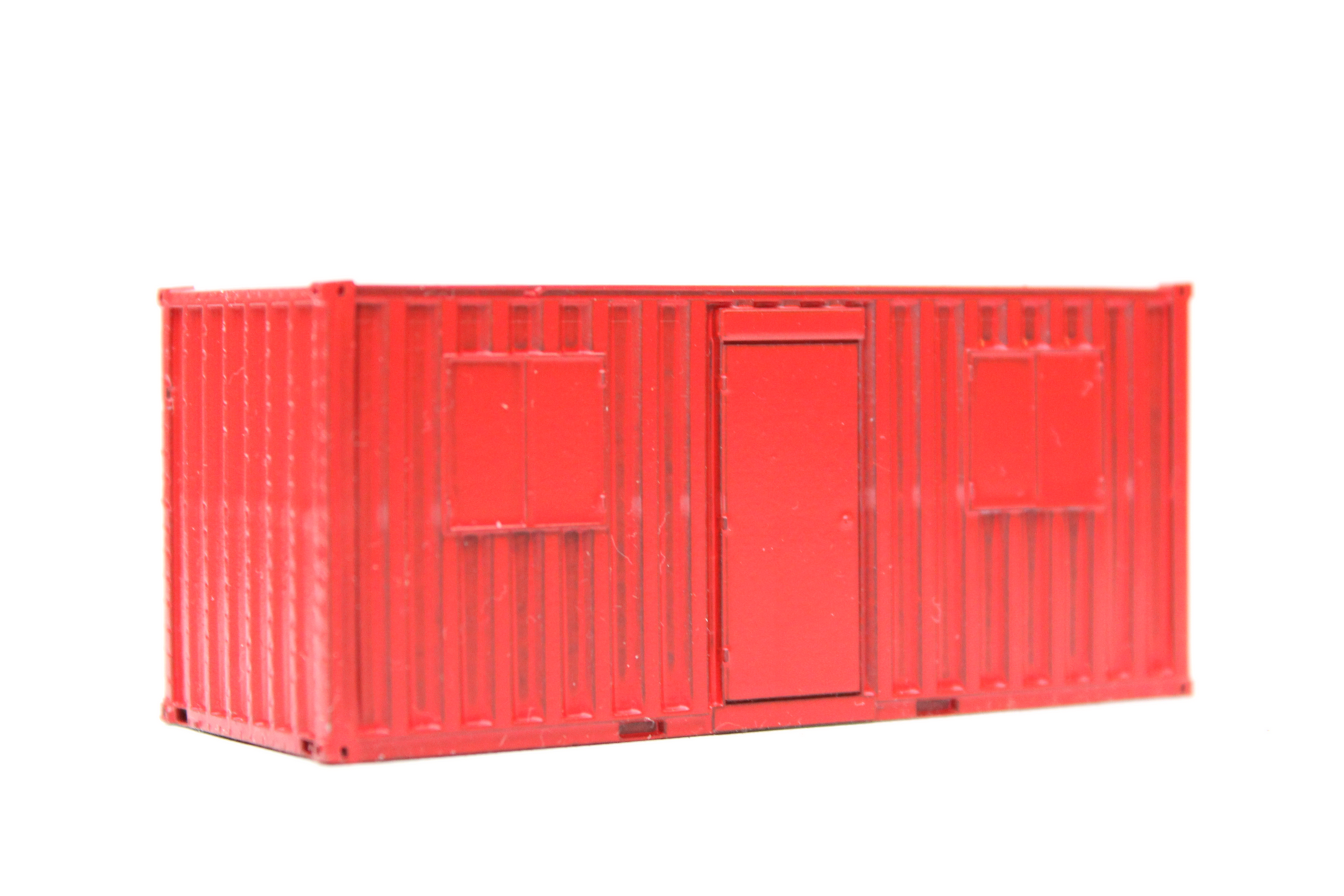 20ft Container Site Office -  RED - 1:76 OO Gauge Model Railway