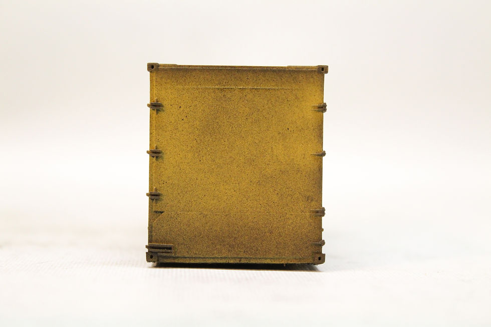Thumbnail: Waste Container Skip - YELLOW WEATHERED - OO 1/76 - Pack of 1