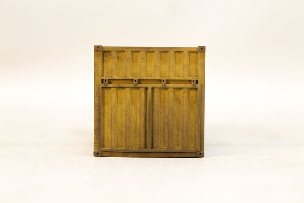 Thumbnail: 20ft PFA Open Container - YELLOW WEATHERED - 1:76 OO Gauge Model Railway