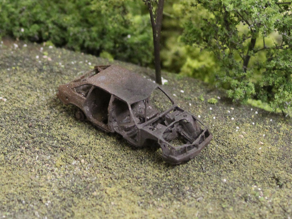 Thumbnail: Scrap Car Gutted - BURNT OUT RUSTY - Pack of 3