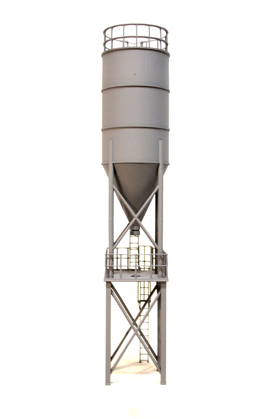 Thumbnail: Tall Industrial Silo on Platform - UNPAINTED - 1:76 OO Gauge Model Railway