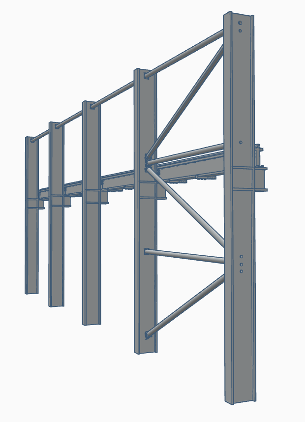 Thumbnail: 30t Street Crane Frame - ASSEMBLED SECTION - Light Grey - 324mm