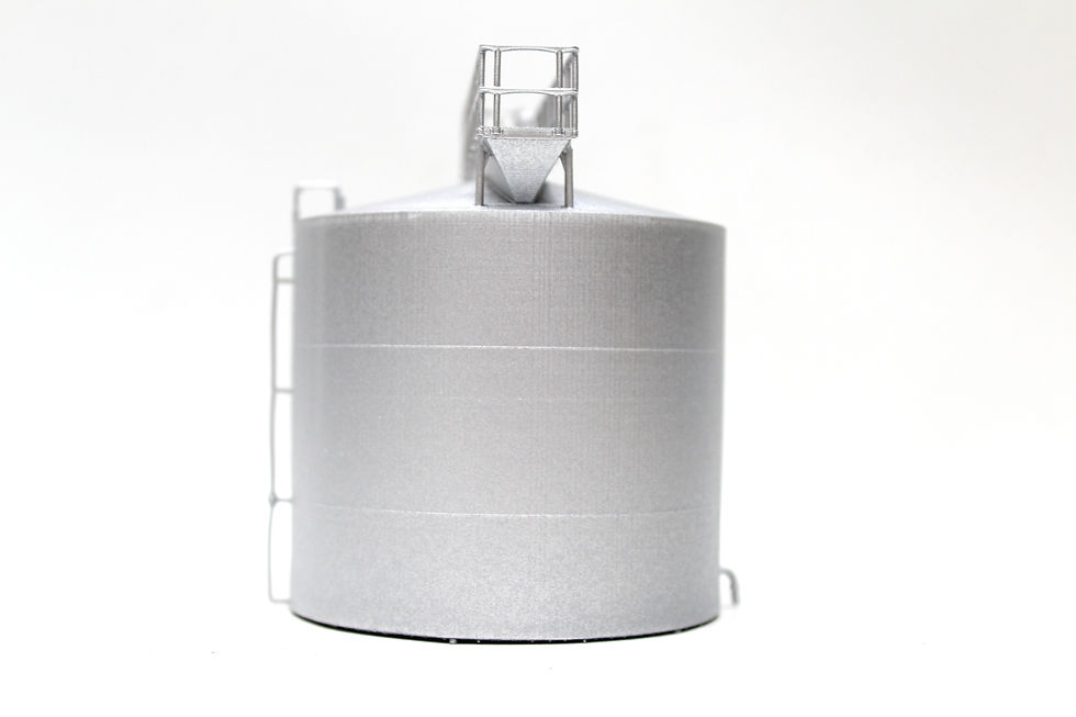 Thumbnail: Oil Storage Tank for TMD - GALV METAL - 1:76 OO Gauge Model Railway