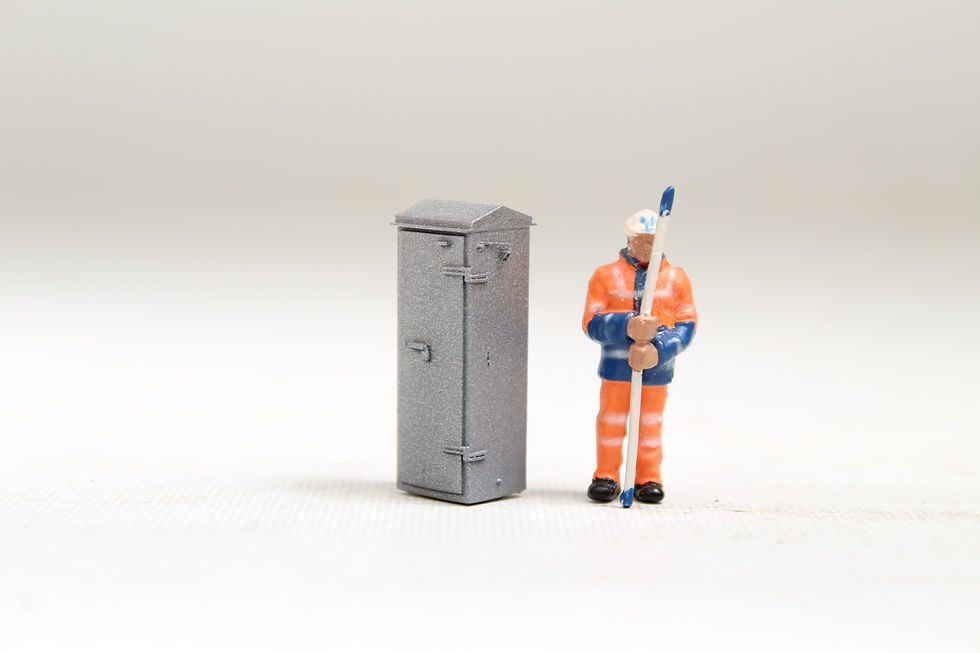 Thumbnail: Relay Box 2 Door - CLOSED - Galv Grey - Pack of 2 - 1:76 OO Gauge Model Railway