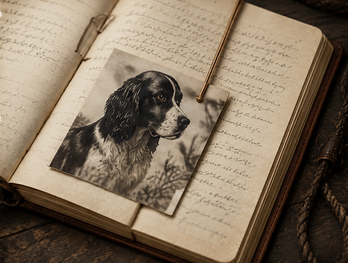 Vintage Journal with Spaniel Portrait.png