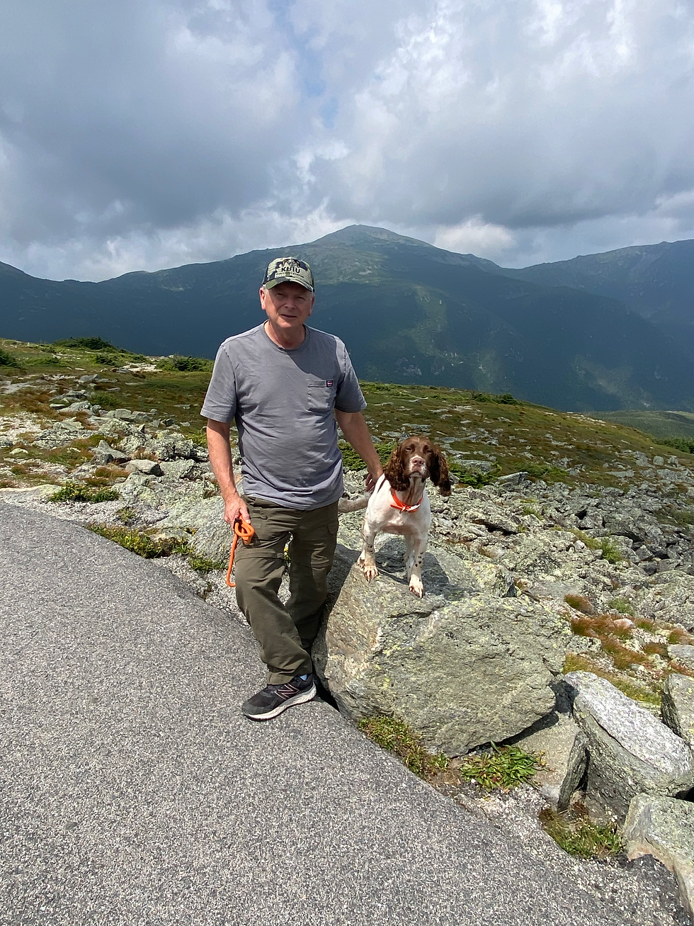 John and Clair on top of Mt. Washington Summit