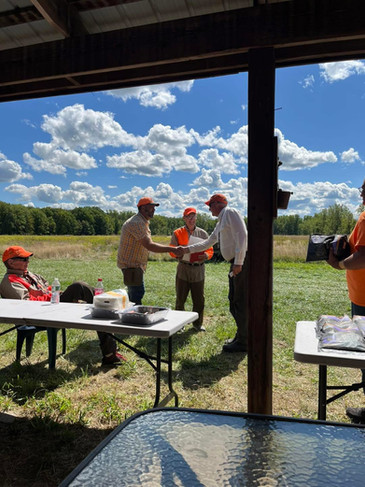 Jeff getting his ribbon