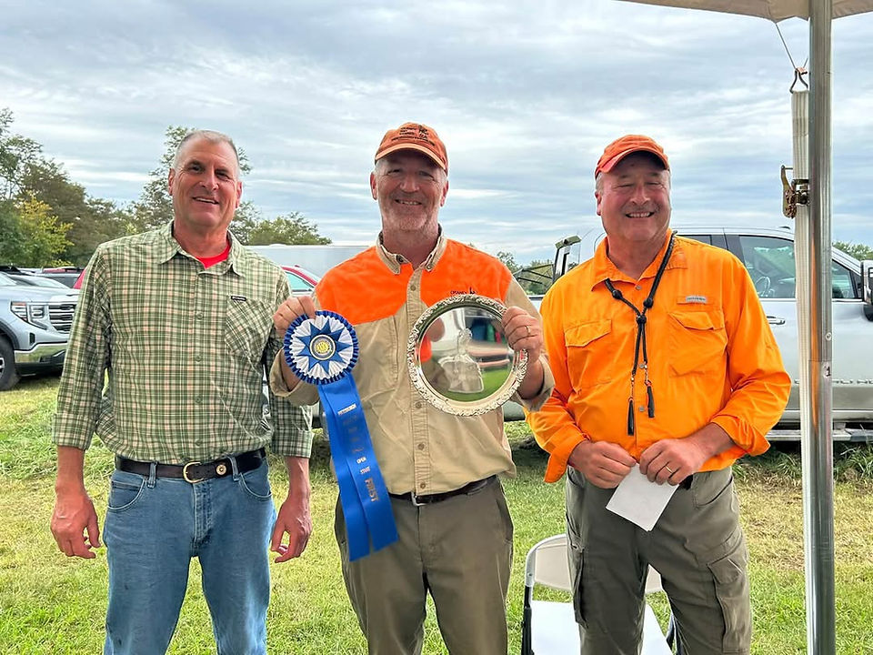 Todd winning at the field trial