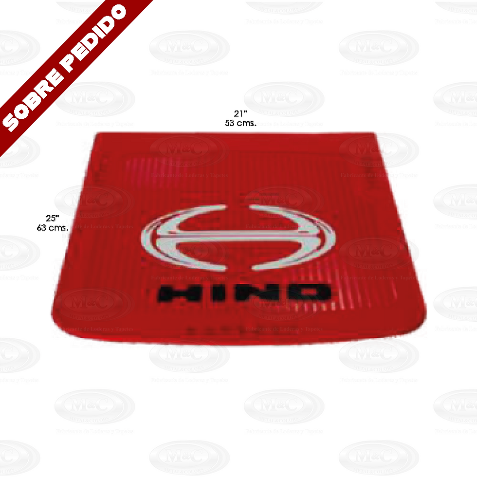 Miniatura: Lodera alto relieve con logo y marca HINO