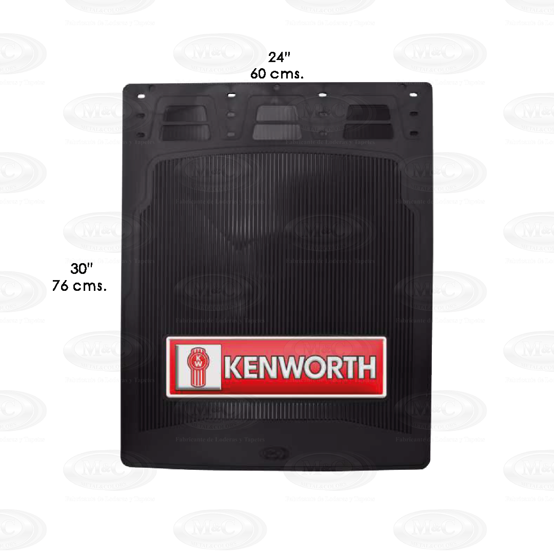 Lodera de polipropileno de alto impacto con logo reflejante tipo Kenworth