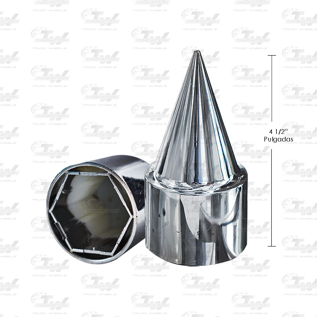 Cubre tuercas “Cilindro pico” de plástico cromado