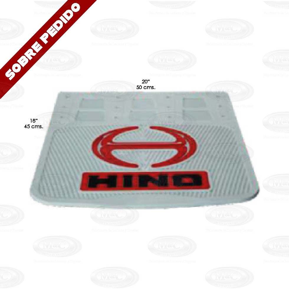 Miniatura: Lodera alto relieve con logo y marca HINO