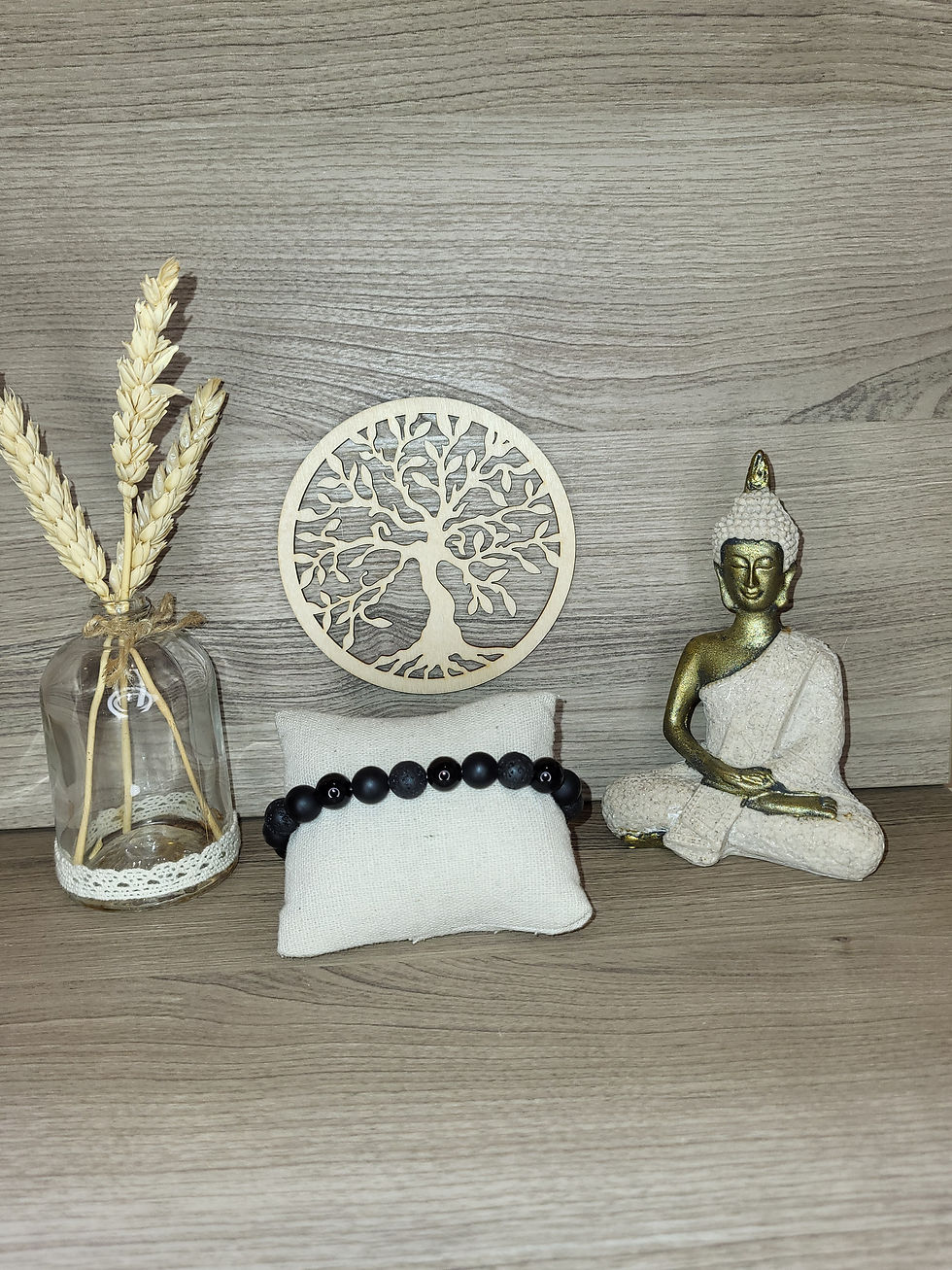 Onyx Mate et brillante & Pierre de Lave