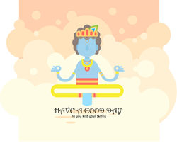 Krishnna Janmashtami Postcard--Lisa Li