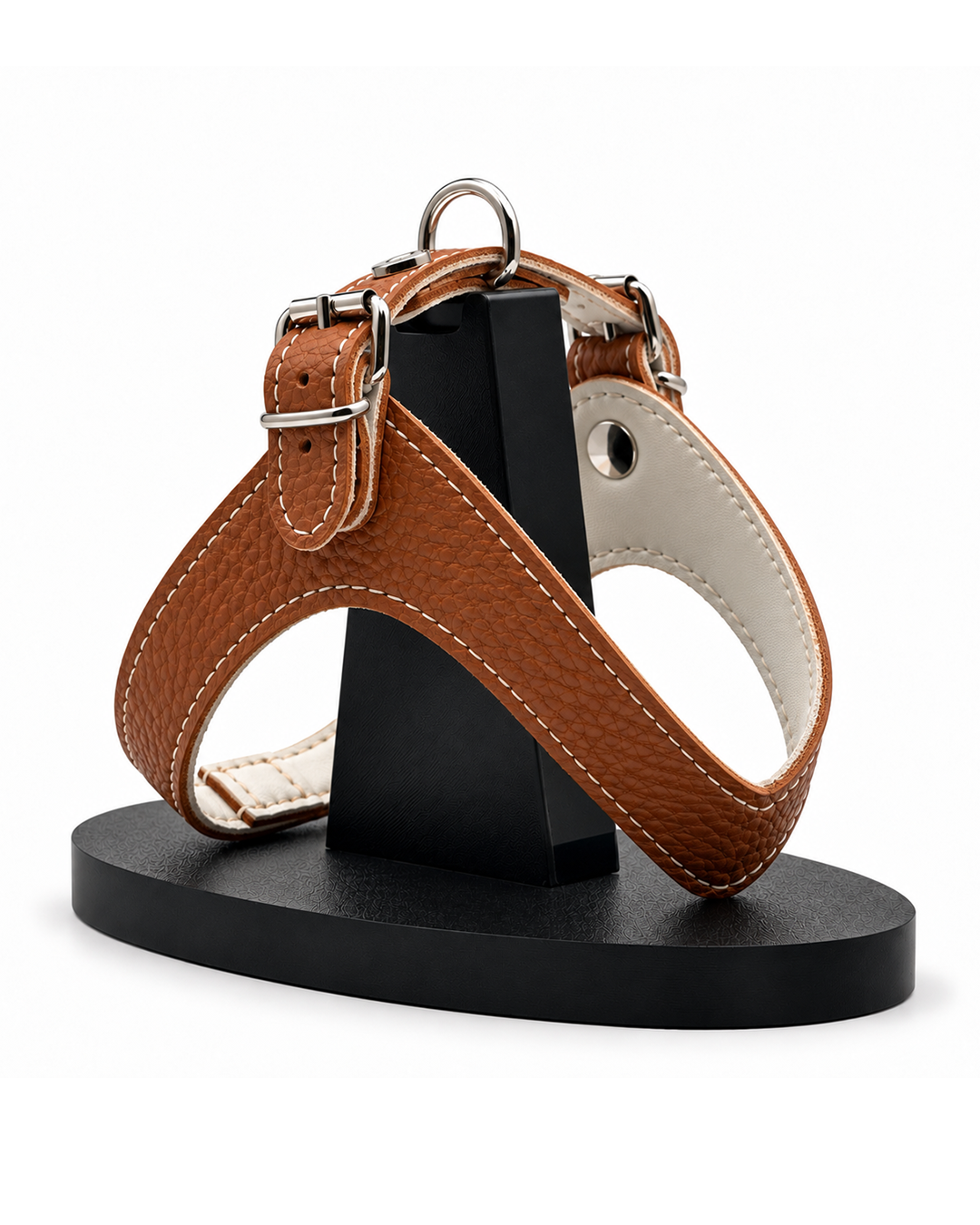 Pettorina KITE® cromata in vera pelle