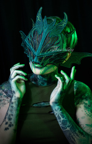 【貴重】MASCHERA DRAGONHEADS DRAGONTAILS Cosplay Mask Dragon's Head Mask for Festival Party Halloween