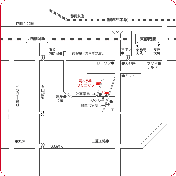 岡本外科クリニック地図