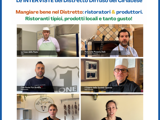 Le interviste del Distretto Diffuso del Ciriacese: i ristoratori e i produttori di eccellenze gastronomiche si raccontano