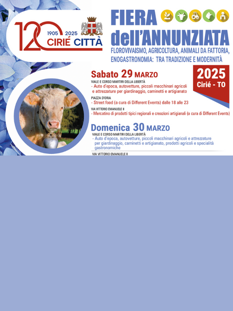 Fiera dell'Annunziata 2025 a Cirié 