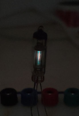 IV-15 VFD Tube Triode Dim Low Brightness