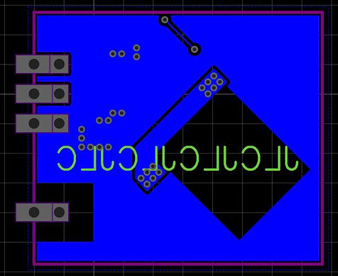 Nixie Tube Flyback High Voltage PSU PCB Bottom Layer