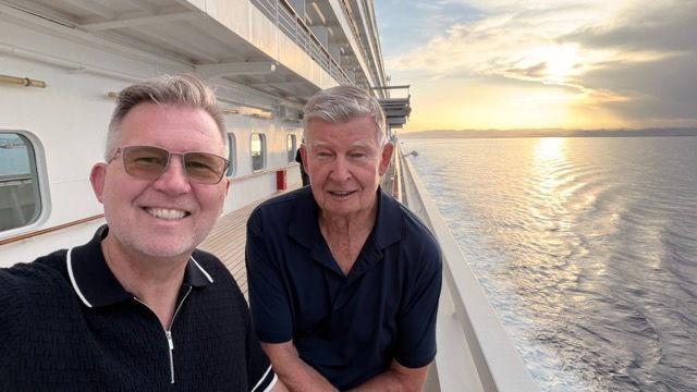 Son and Father enjoying quality time together sailing the Mediterranean rekindling Kinship, Relationship and Mentorship