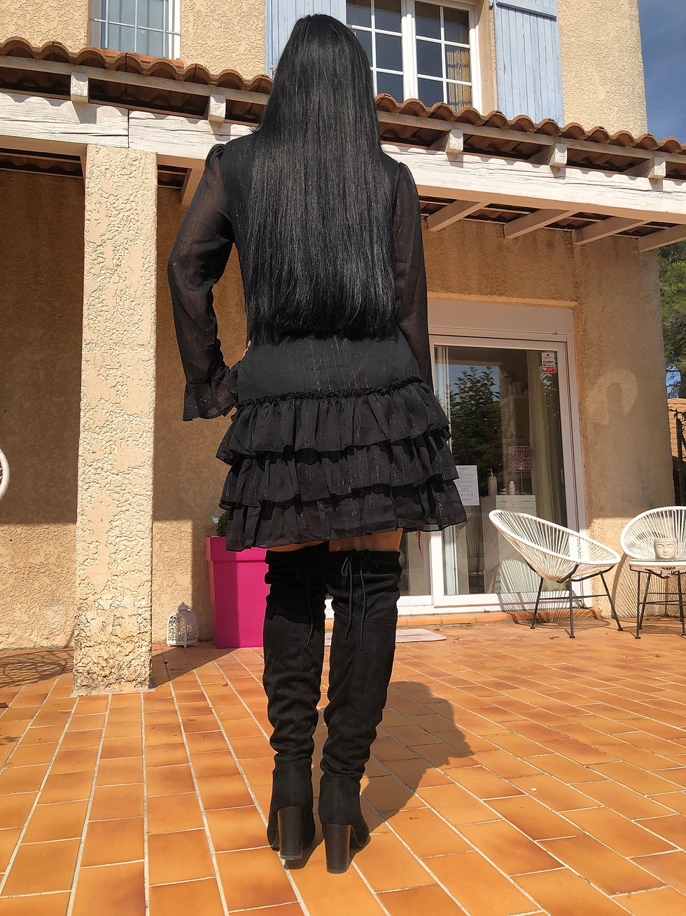 Miniature : Robe irisée volant Paola