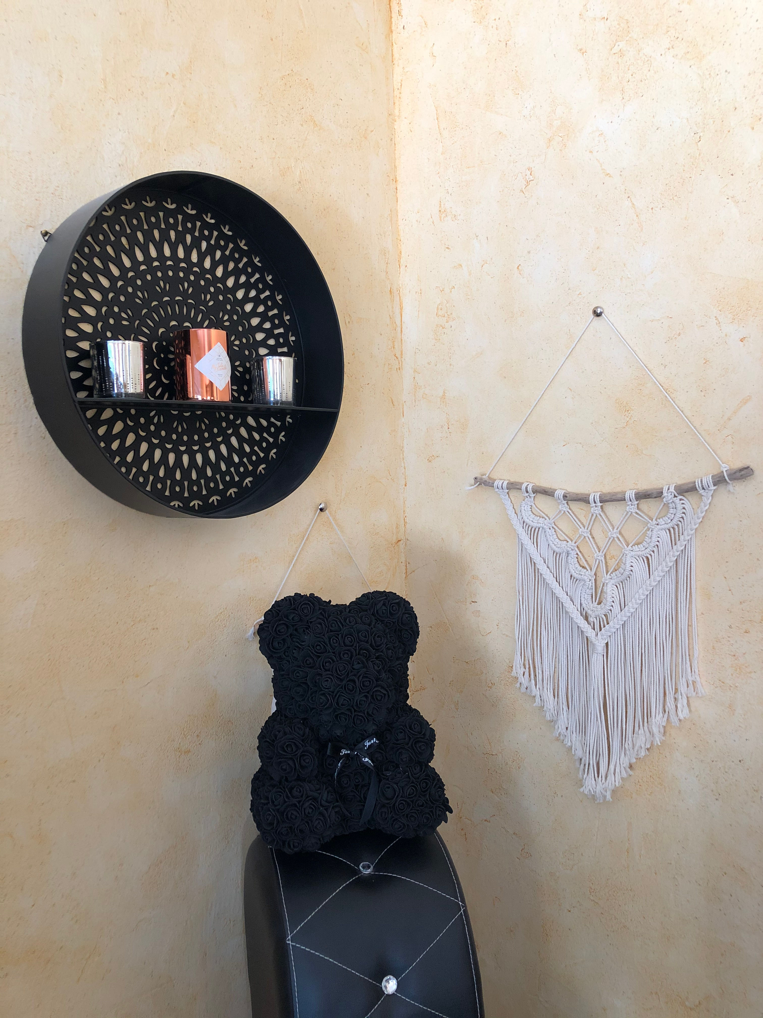 Suspension en macramé écru ma petite créa