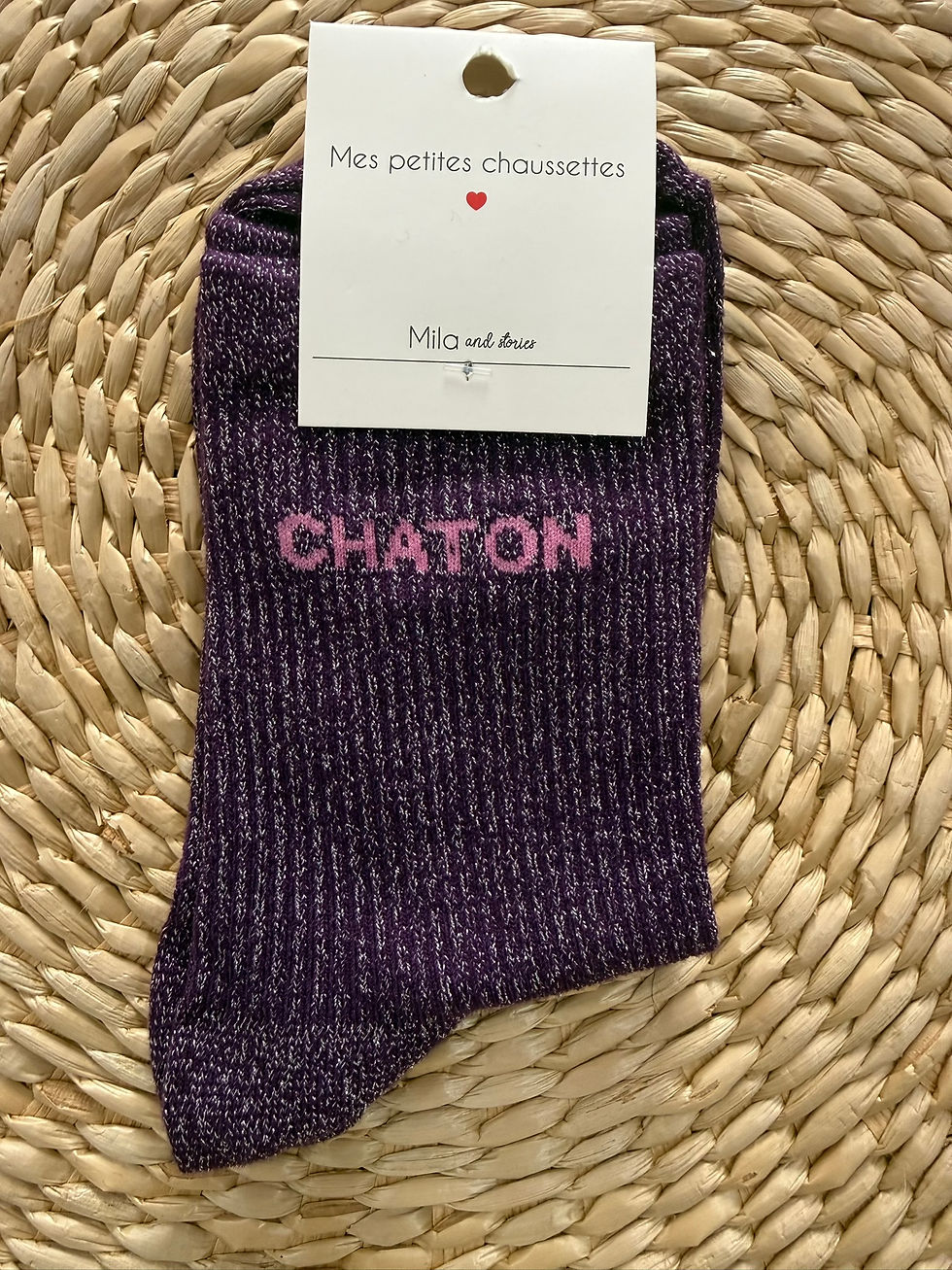 Miniature : Paire de chaussettes à paillette personnalisée 