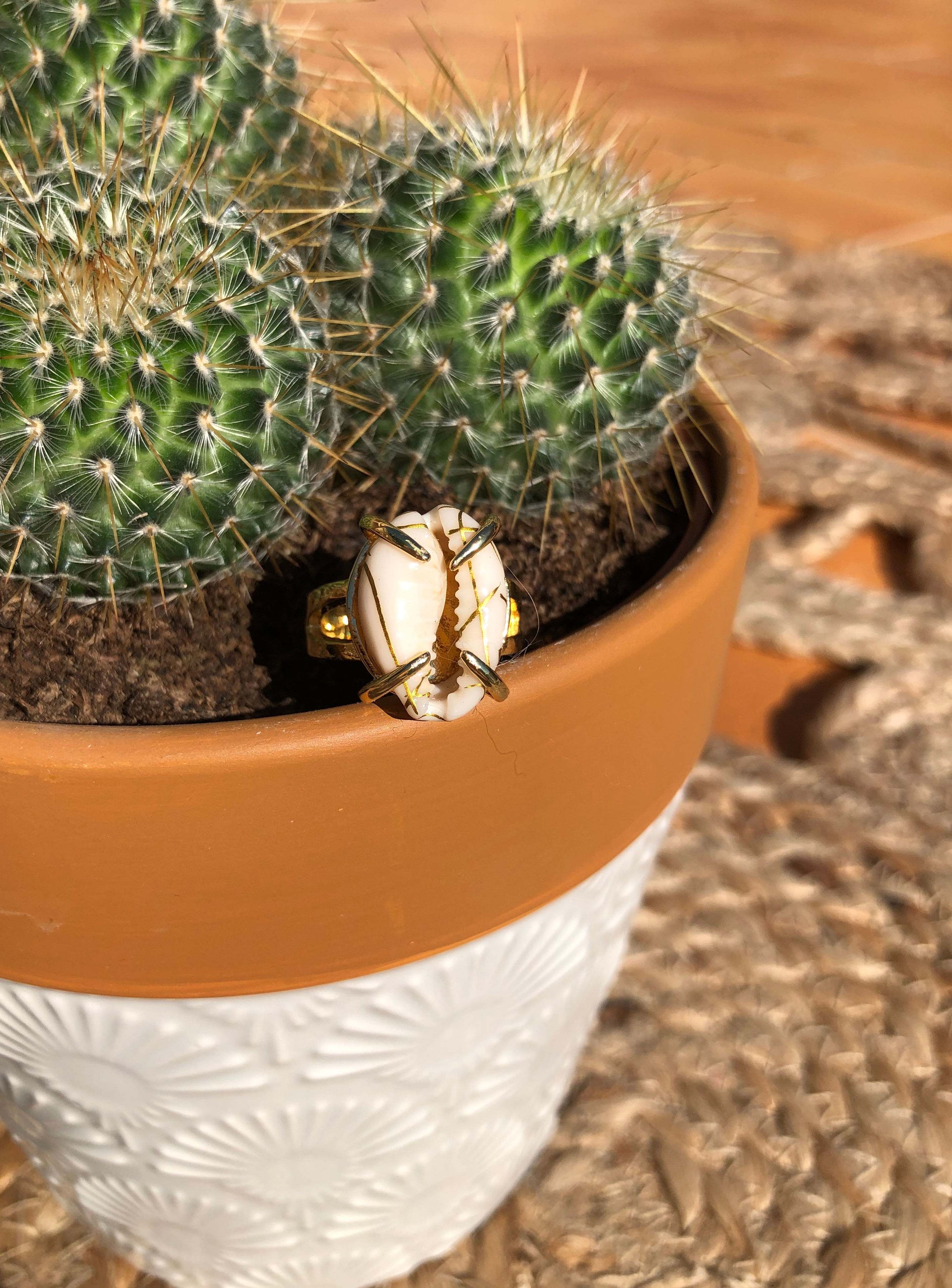 Bague plaqué or Cauri Bypa