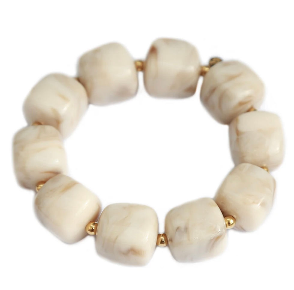 Miniature : Bracelet avec grosses perles « cube »