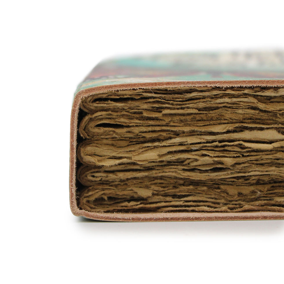 Thumbnail: Leather "Never Hide Your Wings" Deckle-edge Notebook