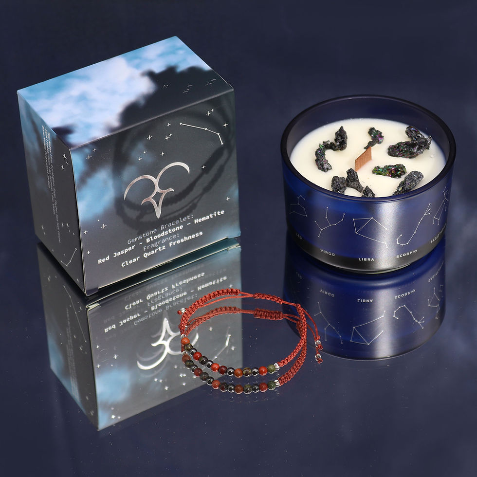 Thumbnail: Zodiac Candle With Bracelet - Fire