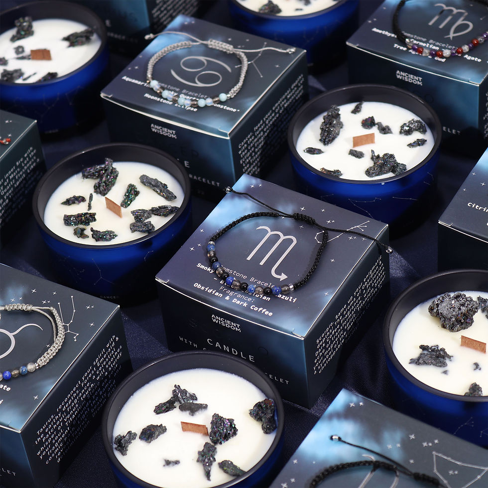 Zodiac Candle With Bracelet - Fire
