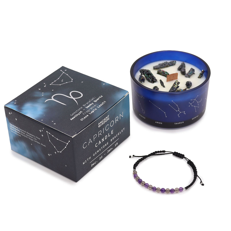Thumbnail: Zodiac Candle With Bracelet - Earth