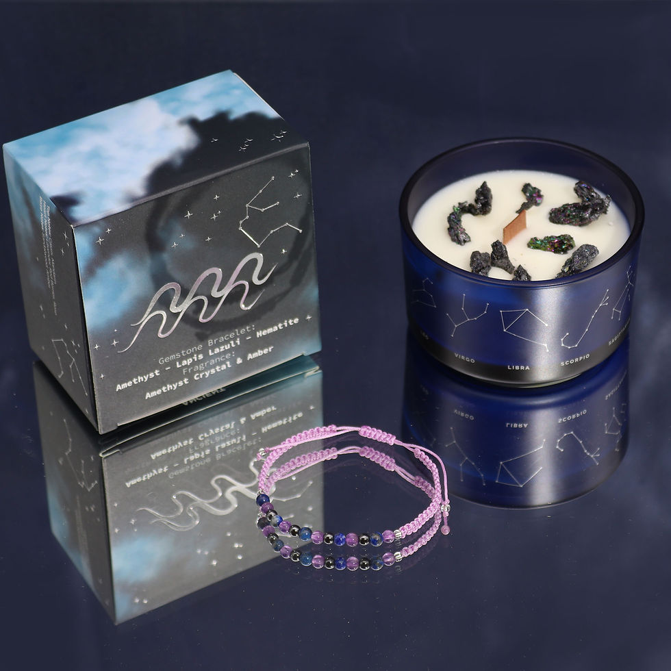 Zodiac Candle With Bracelet - Air